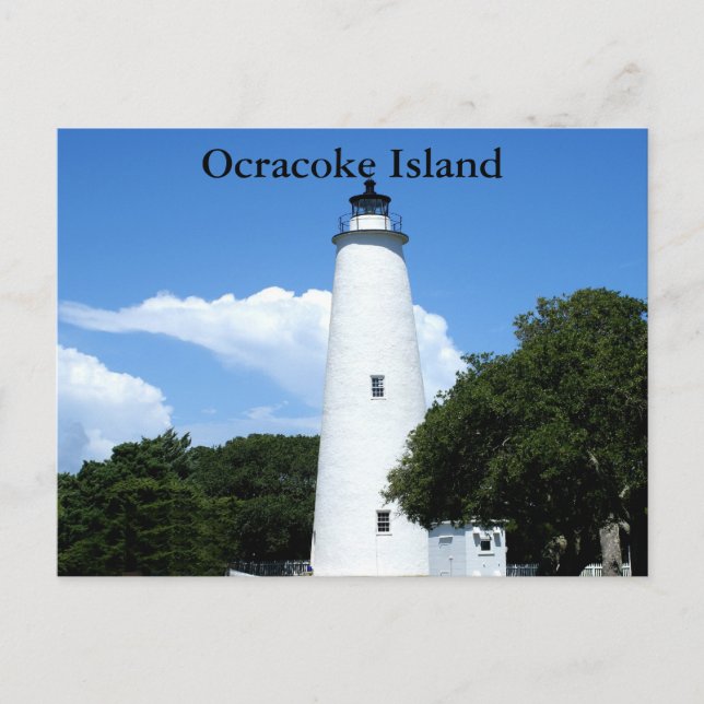 Cartão Postal Farol de Ocracoke (Frente)