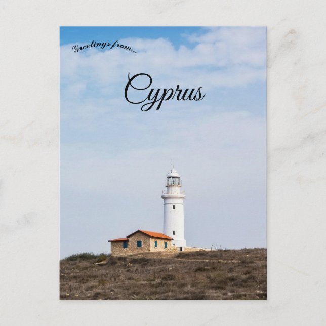 Cartão Postal Farol de Pafos em Pafos Chipre (Frente)