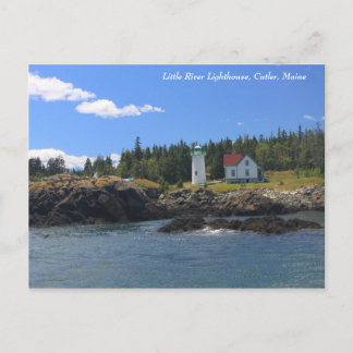 Cartão Postal Farol de Pequeno Rio, Cutler Maine