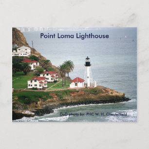 Cartão Postal Farol de Point Loma / San Diego, Califórnia