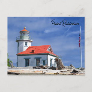 Cartão Postal Farol de Point Robinson Vashon Island Washington