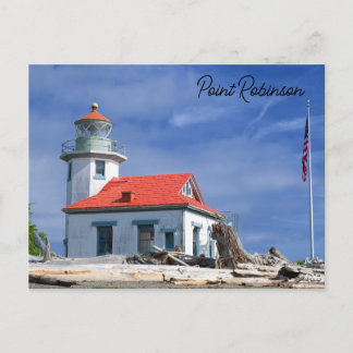 Cartão Postal Farol de Point Robinson Vashon Island Washington