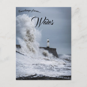 Cartão Postal Farol de Porthcawl Concelho de Bridgend País de Ga