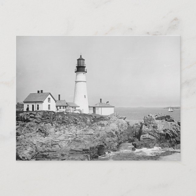 Cartão Postal Farol de Portland Head, 1902 (Frente)