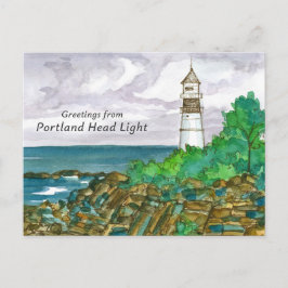 Cartão Postal Farol de Portland Head Cape Elizabeth Maine