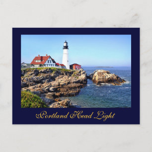 Cartão Postal Farol de Portland Head, Cape Elizabeth, Maine, EUA