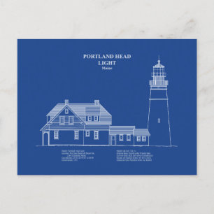 Cartão Postal Farol de Portland Head - Maine - AD