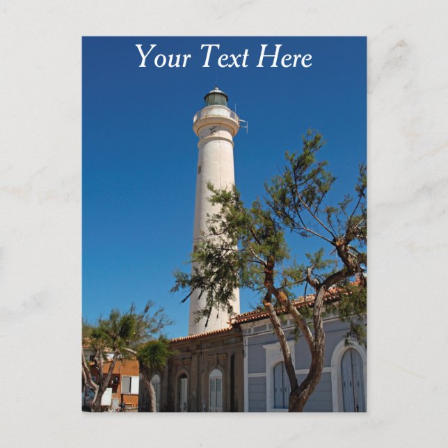 Cartão Postal Farol de Punta Secca, Sicília, Itália (Frente)