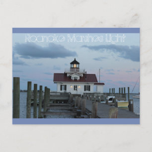 Cartão Postal Farol de Roanoke Marshes