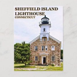 Cartão Postal Farol de Sheffield Island, Connecticut