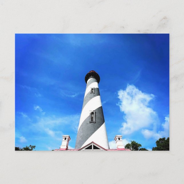 Cartão Postal Farol de St. Augustine Vista Dramática para Cima F (Frente)