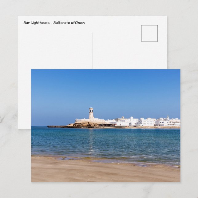 Cartão Postal Farol de Sur - Sur, Omã (Frente/Verso)