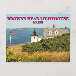 Cartão Postal Farol do Cabeça de Browse, Cartão-Postal Maine