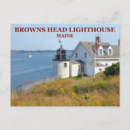 Cartão Postal Farol do Cabeça de Browse, Cartão-Postal Maine