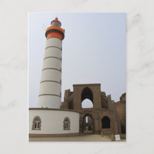 Cartão Postal Farol e abadia de Pointe Saint Mathieu