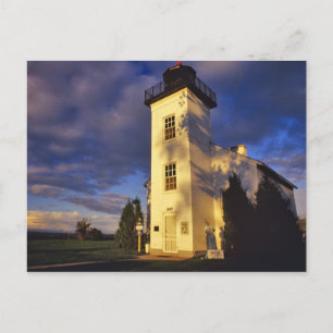 Cartão Postal Farol em Escanaba UP Michigan