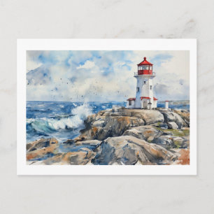 Cartão Postal Farol em Peggy's Cove, 