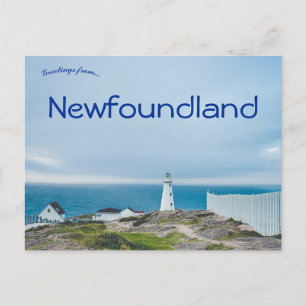 Cartão Postal Farol em Terra Nova no Canadá