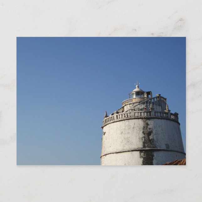 Cartão Postal Farol Forte Aguada Goa Índia (Frente)