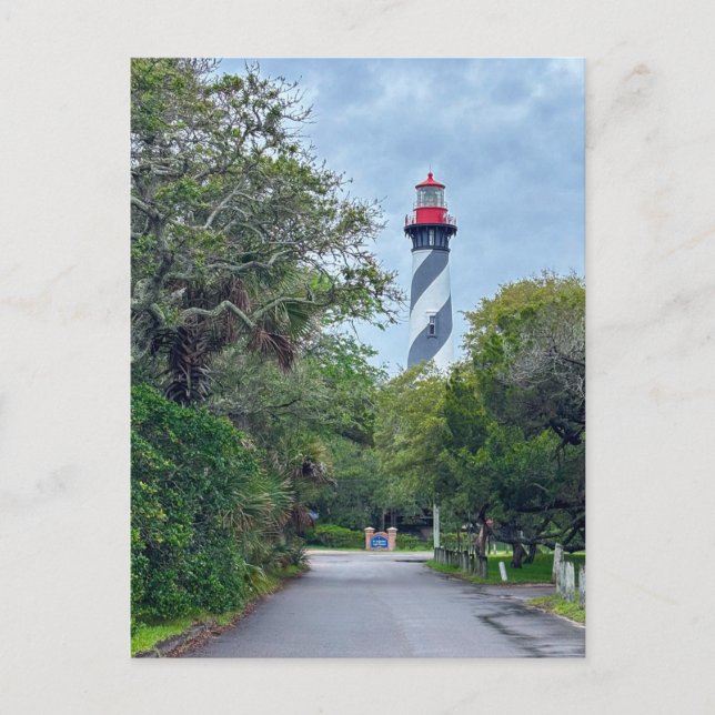 Cartão Postal Farol Histórico de St. Augustine (Frente)