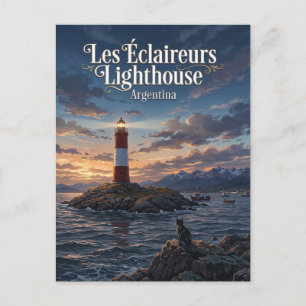 Cartão Postal Farol Les Éclaireurs Argentina