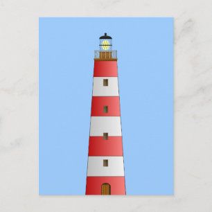 Cartão Postal Farol Listrado