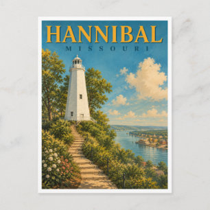 Cartão Postal Farol Memorial Hannibal Missouri GeoSaga