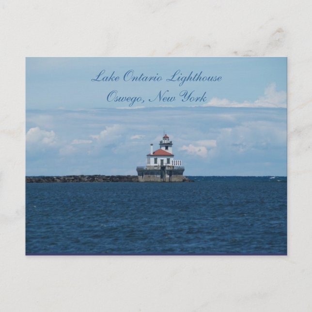 Cartão Postal Farol no lago Ontário, lago Ontário, oitavo... (Frente)