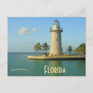 Cartão Postal Farol no Parque Nacional Biscayne