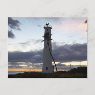 Cartão Postal Farol no ponto Oahu