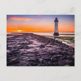 Cartão Postal Farol no pôr do sol