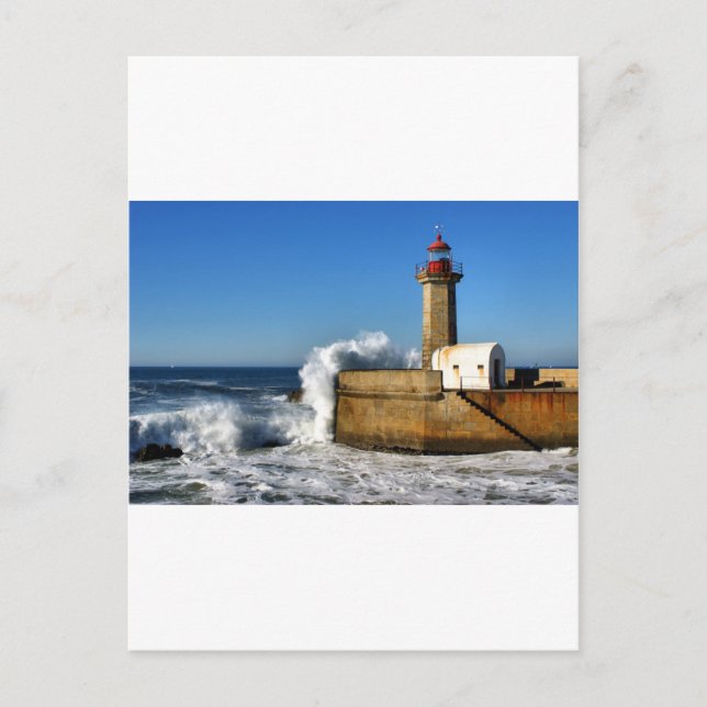 Cartão Postal Farol no Porto (Frente)