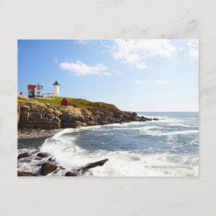 Cartão Postal Farol "Nubble" de Cabo Neddick no Maine