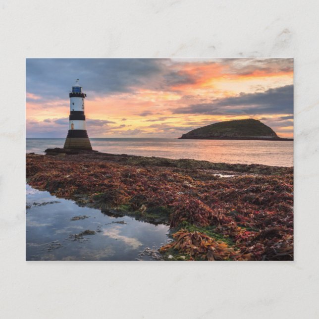Cartão Postal Farol Penmon | Ilha Puffin (Frente)