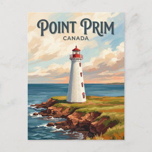 Cartão Postal Farol Point Prim Canadá