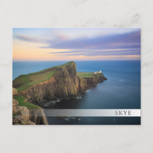 Cartão Postal Farol ponto-tenra em Skye no pôr do sol