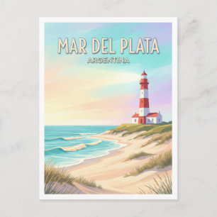 Cartão Postal Farol Punta Mogotes Mar del Plata Argentina