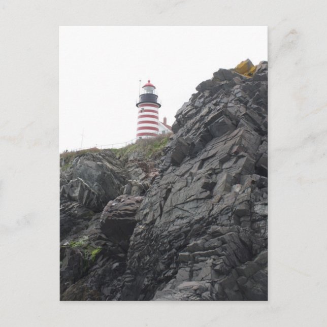 Cartão Postal Farol Quoddy Ocidental (Frente)