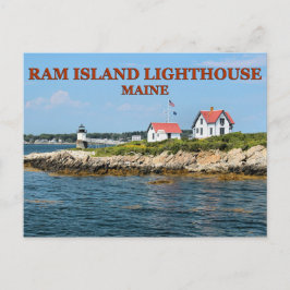 Cartão Postal Farol Ram Island, Cartão-postal Maine