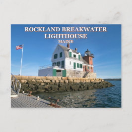 Cartão Postal Farol Rockland Breakwater, Cartão-postal Maine