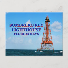 Cartão Postal Farol Sombrero Key, Cartão-postal da Flórida
