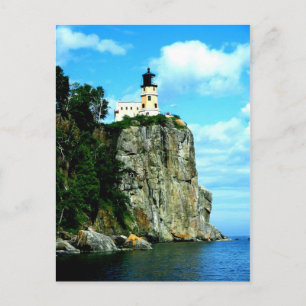 Cartão Postal Farol Split Rock