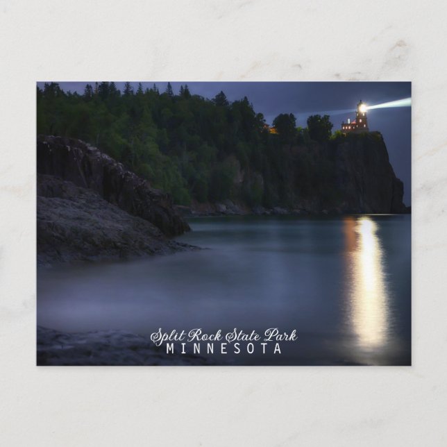 Cartão Postal Farol Split Rock Minnesota (Frente)