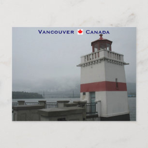 Cartão Postal Farol Stanley Park Vancouver Canadá