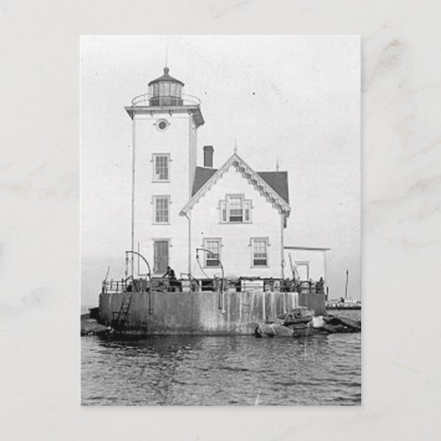 Cartão Postal Farol Wickford Harbor (Frente)