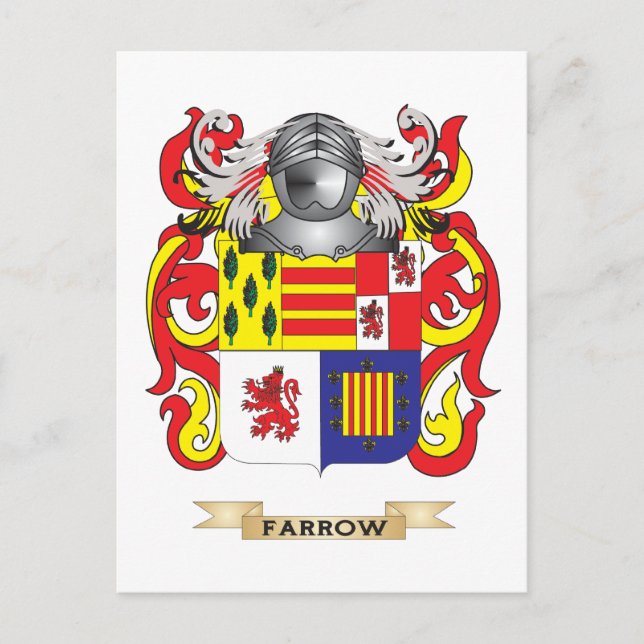 Cartão Postal Farrow Casaco de Armas (Frente)