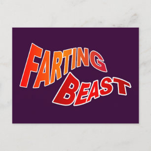 Cartão Postal FARTING BEAST - humor insinuante hilário