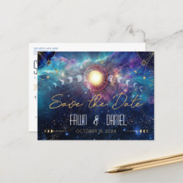 Cartão Postal Fase da Lua Celestial Salve o Cartão-Postal de Dat