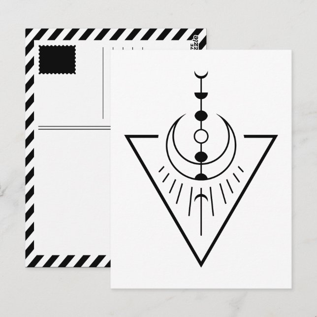 Cartão Postal Fase da lua solar ascensão (Frente/Verso)