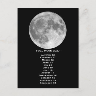 Cartão Postal Fases da Lua Cheia 2027